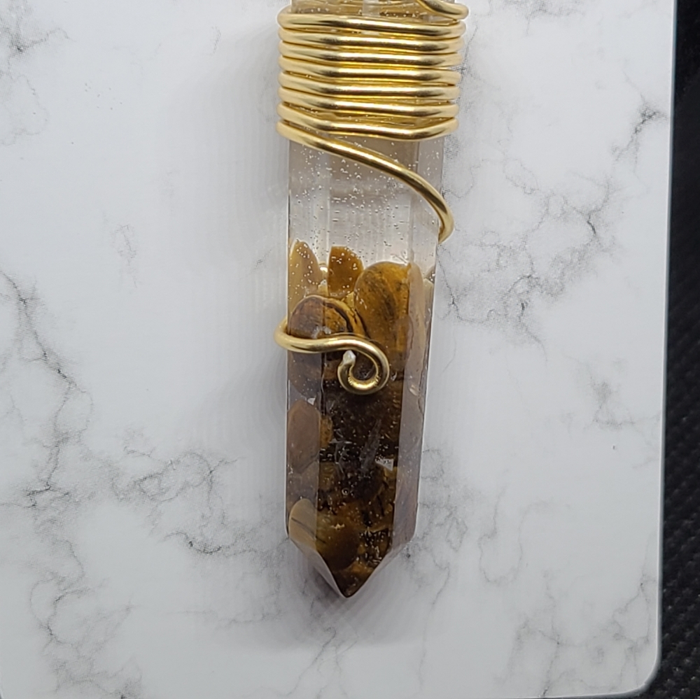 Handcrafted Tiger's Eye Crystal Necklace